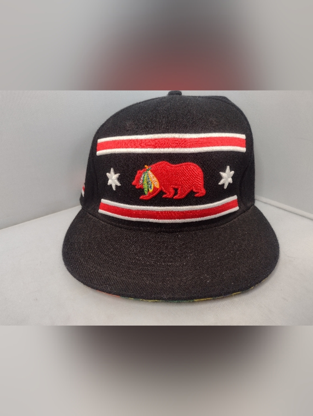 SAMPLE Grassroots California Hemphawks Chicago Bear Black Hat One Size
